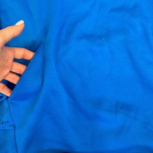 NIKE Dri-Fit blue/black hooded sweatshirt size medium - Picture 4 of 4